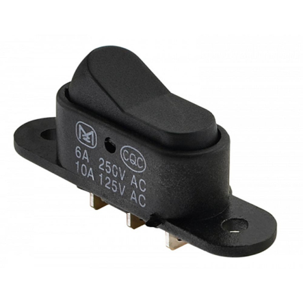 Переключатель 1 клав. черный KCD1-13-102 B/B ON-ON, АСКО-УКРЕМ, A0140040137 - 1