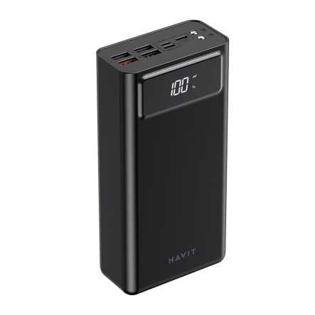 Повербанк (УМБ) HAVIT HV-PB56, 40000 мАч, Black QC+PD
