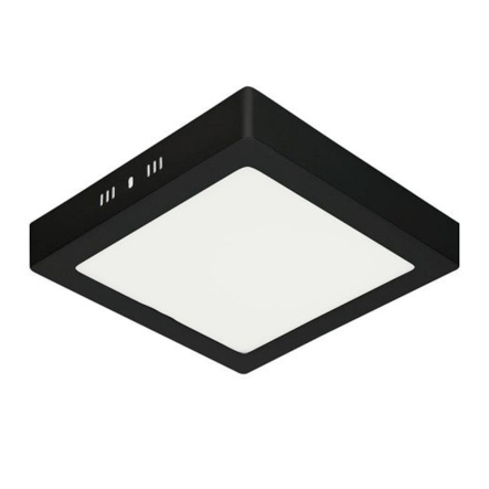 Світильник накладний HOROZ, ARINA-12, 12W, 6400K, 840Lm, квадрат, 180х180 мм, чорний, 016-026-0012-050 - 1