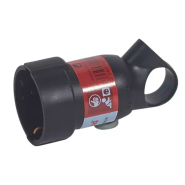 Розетка Legrand 2К+З, 16А, черная, 050195