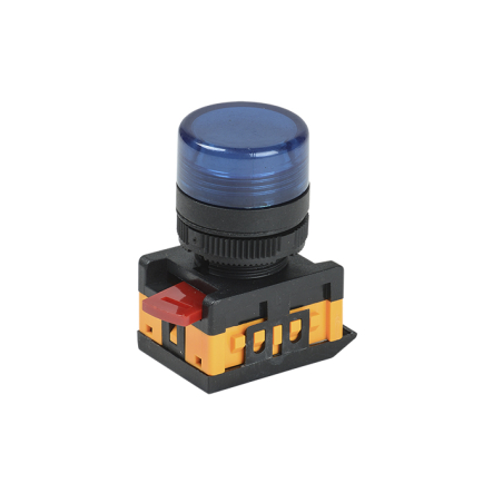 Світлосигнальний індикатор IEK AL-22TE синяя d22 240B циліндр - 1