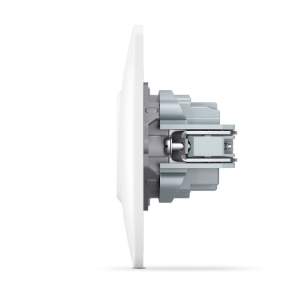 Розетка VIDEX BINERA одинарная, с заземлением, белая, VF-BNSK1G-W - 4