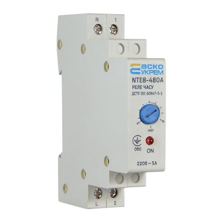 Реле часу АСКО-УКРЕМ NTE8-480А (STE8-480А) затримка на відключення, A0090050005 - 1