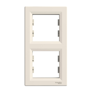 Рамка 2-постовая, вертикальная, Schneider Electric ASFORA, крем, EPH5810223