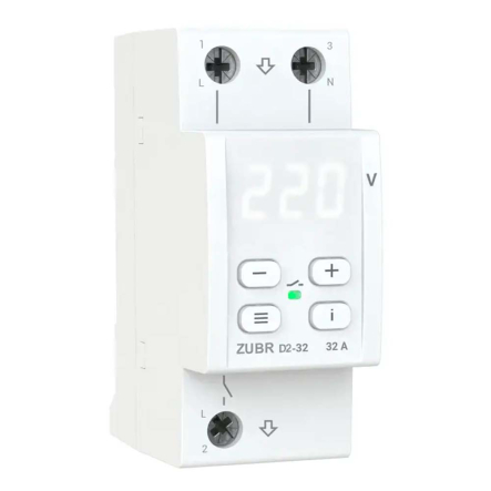 Реле напряжения ZUBR D2-32 (2 модуля) с термозащитой - 1