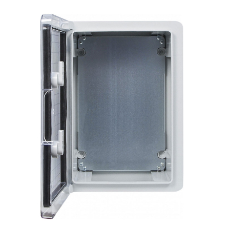 Корпус АБС-пластик АСКО-Укрем, ударостойкий, с монтажной панелью, прозрачные дверки, 25*35*15, ІР65, A0270010026