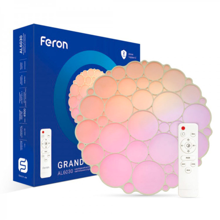 Світильник LED Feron, AL6030, GRAND COLOR, 60W, 4500Lm,3000-6000K, RGB, 500x100 мм, 7526 - 1