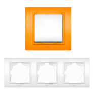 Рамка EL-BI Zena тройная, оранжевая, 500-011710-227