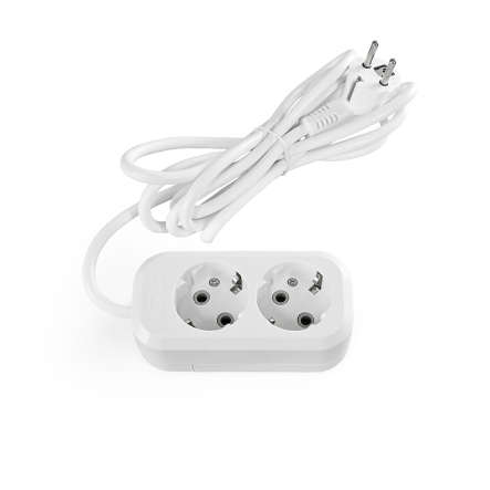 Удлинитель сетевой 3 гнезда з/з 3м*1.5мм, белый TITANUM STANDARD, TF-ES216G-3W - 1