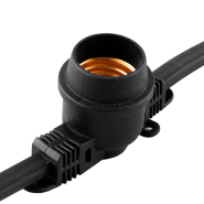 Гірлянда FERON, Белт-лайт, CL25-25, IP65, 230V, 100хЕ27, крок 25 см, 25 м +1,5 м шнур, чорний, 6491