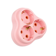 Трійник 3 гнізда NILSON, ромашка с/з рожевий, 40520101