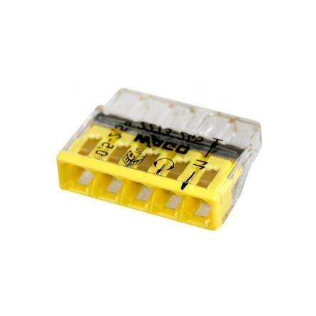 Клемник WAGO 5*0.5-2,5 кв.мм, мідь/алюм. геленаповнений, 2273-245 - 1