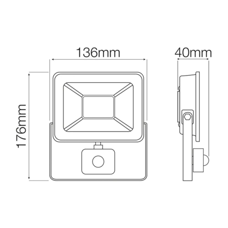 Прожектор LED HOROZ Electric ASLAN/S-30, 30W, 6400K, IP65, с датчиком движения, 068-011-0030-010