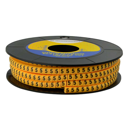 Кабельный маркер АСКО-УКРЕМ ЕС-0, 0,75-1,5 кв.мм., символ " 5 ", A0150080032 - 2