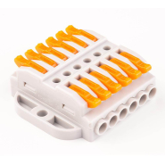 Строительно-монтажная клемма TAKEL СМК-726, 600В, 32А, двусторонняя, с креплением, 701094