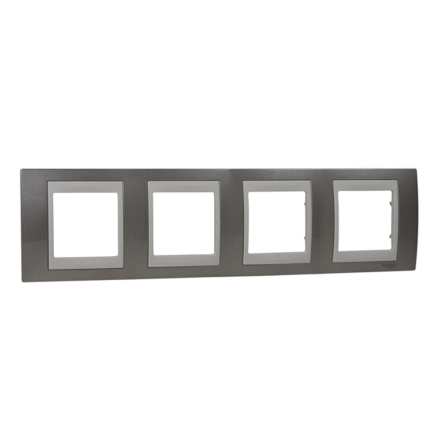 Рамка 4-местная горизонтальная шампань/бежевая Schneider Electric Uniсa PLUS, MGU6.008.524 - 1