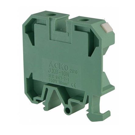Клеммник винтовой АСКО-УКРЕМ JXB-16х35 зелёный, A0130010018