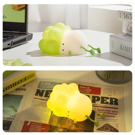 Ночник-игрушка Капуста брокколи, Valeso K1110, 2W, 3000K, 121х133х76 мм, пищевой силикон