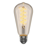 Лампа LED V-Filament VELMAX, 4W, 2700K, E27, 300Lm, ST64-Спіраль-V, 21-43-51
