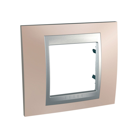 Рамка 1-местная оникс медный/алюминий Schneider Electric Uniсa TOP, MGU66.002.096 - 1