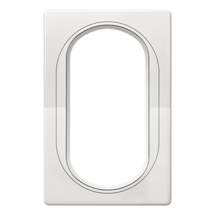 Рамка одномісна горизонтальнаядля 2-й розетки Aling-Conel EON, E6805.00, білий-білий - 1