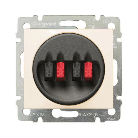 Розетка для акустичних систем подвійна LEGRAND Valena, 774324, слонова кістка - 1