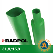 Трубка термоусадочная RADPOL, RCH1 31,8/15,9Х1-Т зеленая