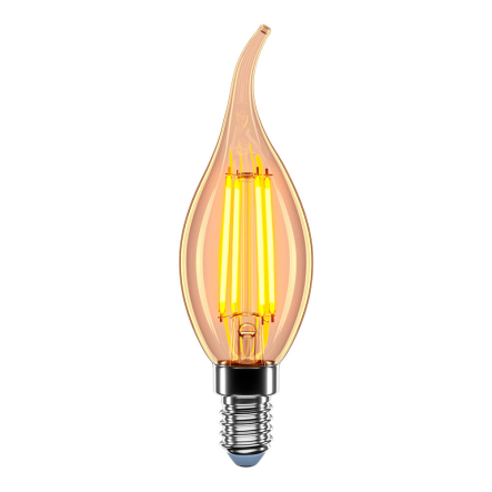 Лампа LED Filament VELMAX Amber C37t 4 Вт, 2200K, E14, 220 В - 1