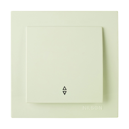 Выключатель одноклавишный проходной крем NILSON Touran, 24121007 - 1