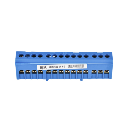 Шина N "ноль" в корпусном изоляторе на DIN-рейку ШНИ-6х9-14-К-С IЕК - 1