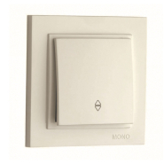 Вимикач 1 кл. прохідний, Mono Electric, DESPINA, крем, 102-170025-109