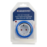 Реле времени розеточное электромеханическое суточное АСКО-УКРЕМ URate STD-24 AC 230В, 16A, A0010230008