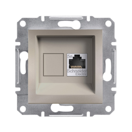 Розетка компьютерная Schneider Electric ASFORA, бронза, EPH4300169 - 1