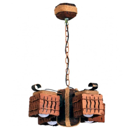 Люстра подвес деревянная SIRIUS S7095/4 - 1
