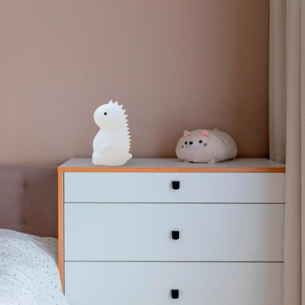 Ночник дракончик белый, Ardero SNL-D03ARD, RGB 3*ААА, 105х92х158 мм