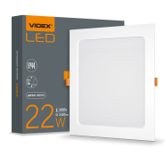 Светильник LED встраиваемый VIDEX VL-DLBS-225, 22W, 5000K, 2420Lm, IP44, 220x220x27мм