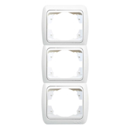Рамка TUNA EL-BI тройная вертикальная, белая (без вставки), 502-000200-239