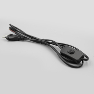 Провод SKARLAT PRH-001-11, 2х0,5, с переключателем и вилкой черный