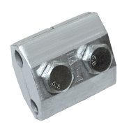 Затискач сполучний плашковий ПА 2-1, d дроту: 9,6-11,4 мм, алюміній (2 болта)