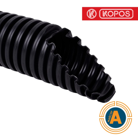 Труба гофрированная 20N/5см безгалогенна; Ø16мм; ПП; черная (полипропиленовая) без протяжки! - 1