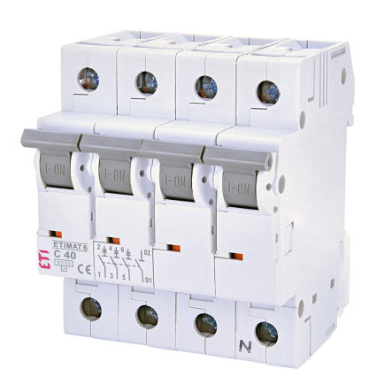 Автоматический выключатель ETIMAT 6 3p+N C 40А (6 kA), 2146520 - 1