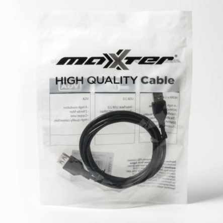 Кабель-удлинитель Maxxter U-AMAF-6, USB 2.0 AM/AF 1.8 м, черный
