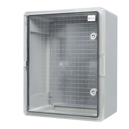 Корпус АБС-пластик АСКО-Укрем, ударостойкий, с монтажной панелью, прозрачные дверки, 40*50*18, ІР65, A0270010029