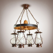 Люстра N&amp;B Light &quot;ТАВЕРНА&quot; 9404, 4хE27, 640х870 мм, колесо