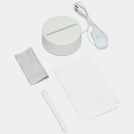 Светильник (Ночник) доска для заметок от USB+маркер (15х10см) LAMP 3D, от USB