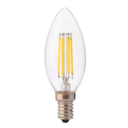 Лампа світлодіодна Horoz Electric Filament CANDLE-4, 4 Вт, 4200K, E14, 220 В, C37, 001-013-0004-030 - 1