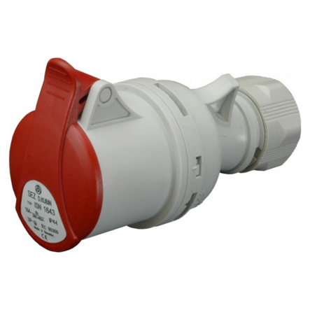 Розетка переносная (соединительная) SEZ, ISN (IP 44), 16A, 400V, 4n - 1
