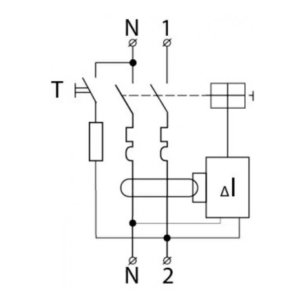 Автоматический выключатель дифференциального тока АСКО-УКРЕМ ДВ-2006, 2р, C 16А/30 мА, A0030030001
