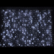Гирлянда внешняя DELUX, CURTAIN, 2x1,5м, 456LED, белая/черная, IP44