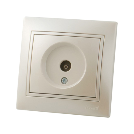 Розетка ТВ концевая Lezard MIRA, жемчужно-белый перламутр, 701-3030-130 - 1